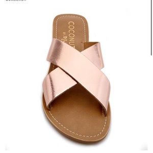 Coconuts by Matisse Rose Gold Pebble Slide Sandal